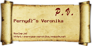 Pernyés Veronika névjegykártya